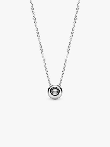 Round Sparkle Halo Necklace