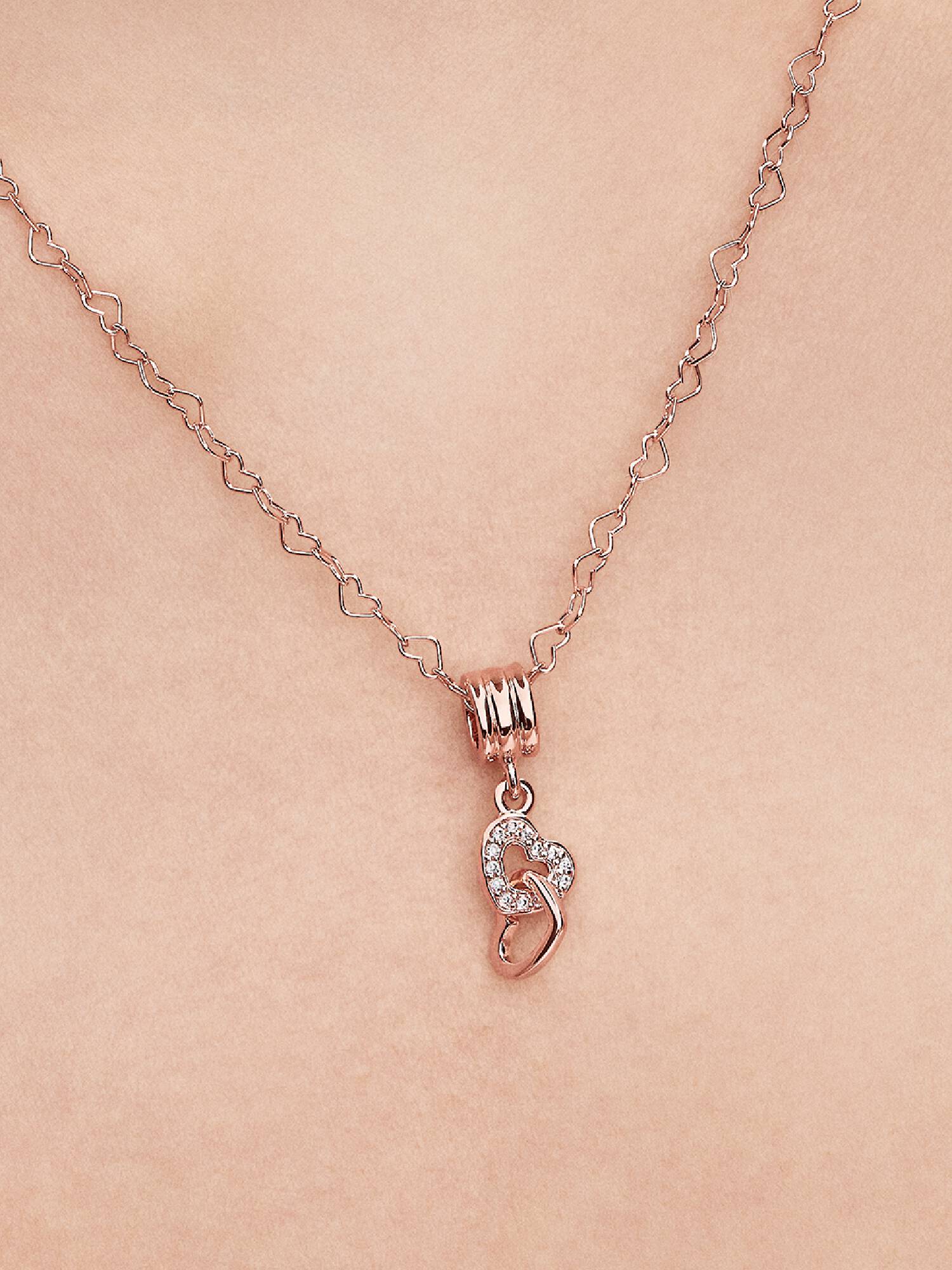 Interlocking Hearts Dangle Charm