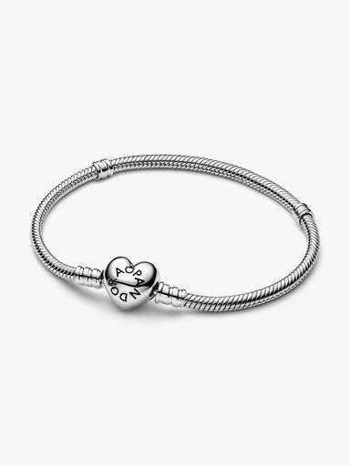 Pandora Moments Heart Clasp Snake Chain Bracelet