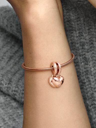 You're Always in My Heart Split Dangle Charm