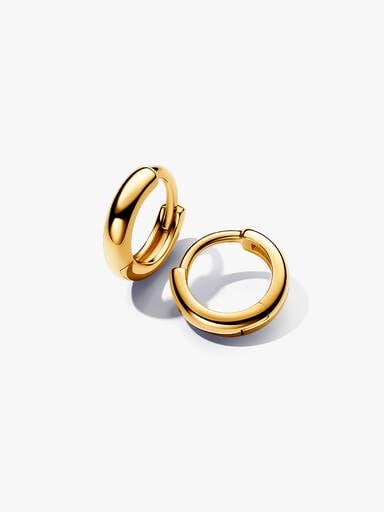 Round Huggie Hoop Earrings