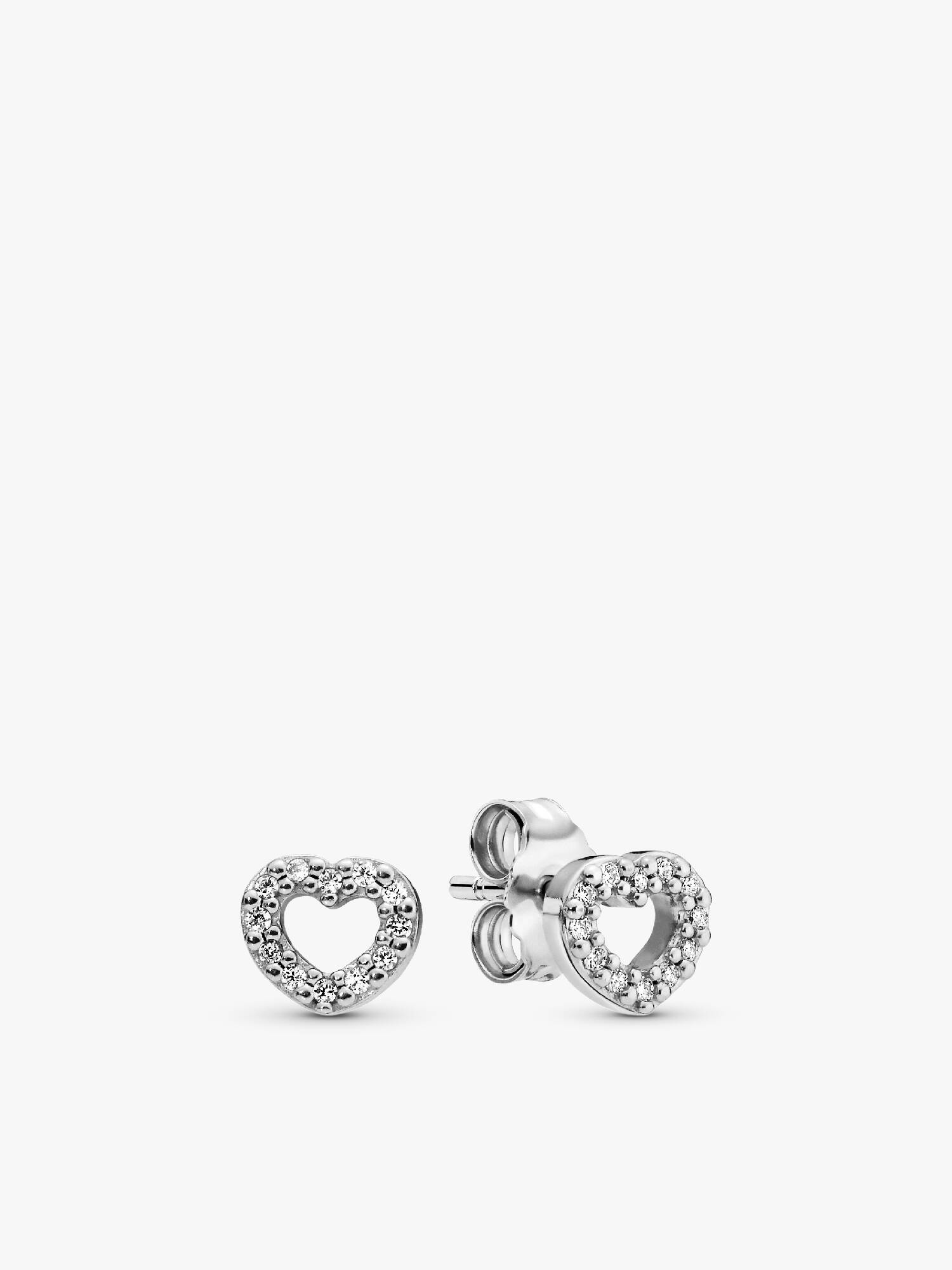 Open Heart Stud Earrings