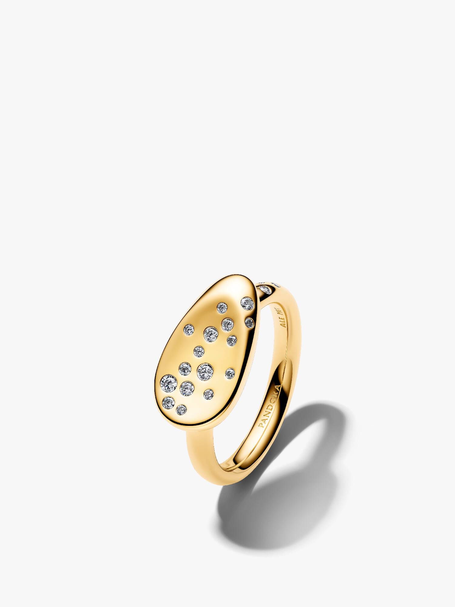 Small Stone-Set Oval Signet Ring