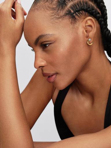 Sparkling Shooting Star Stud Earrings