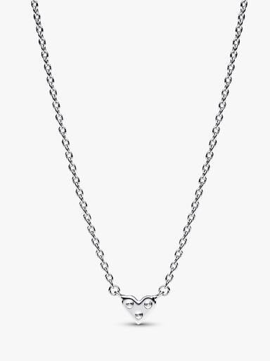 Triple Stone Heart Collier Necklace