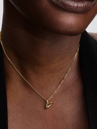 Organically Shaped Heart Small Pendant Necklace