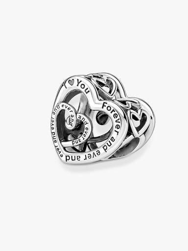 Entwined Infinite Hearts Charm
