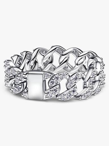 Pavé Cuban Chain Ring