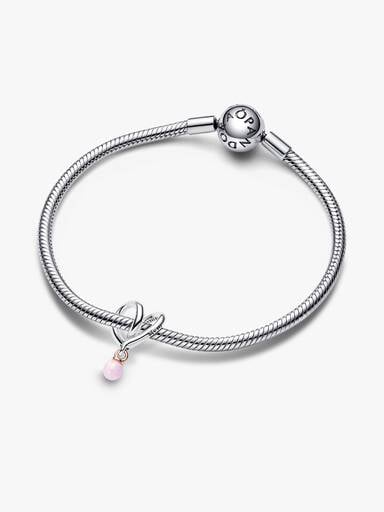 Two-tone Wrapped Heart Charm