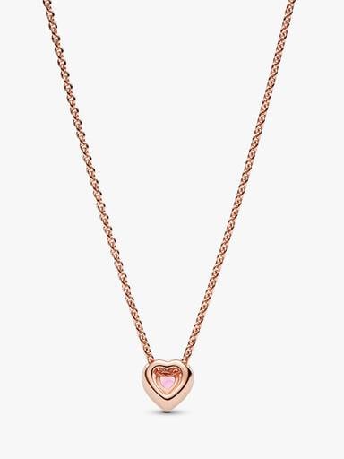 Pink Heart Collier Necklace