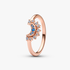 Celestial Blue Sparkling Moon Ring Celestial Blue Sparkling Moon Ring