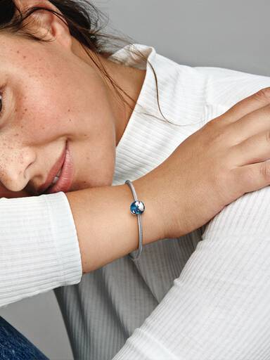 Blue Globe Clip Charm