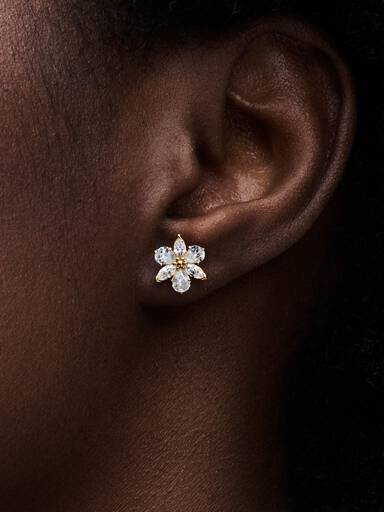 Sparkling Herbarium Cluster Stud Earrings