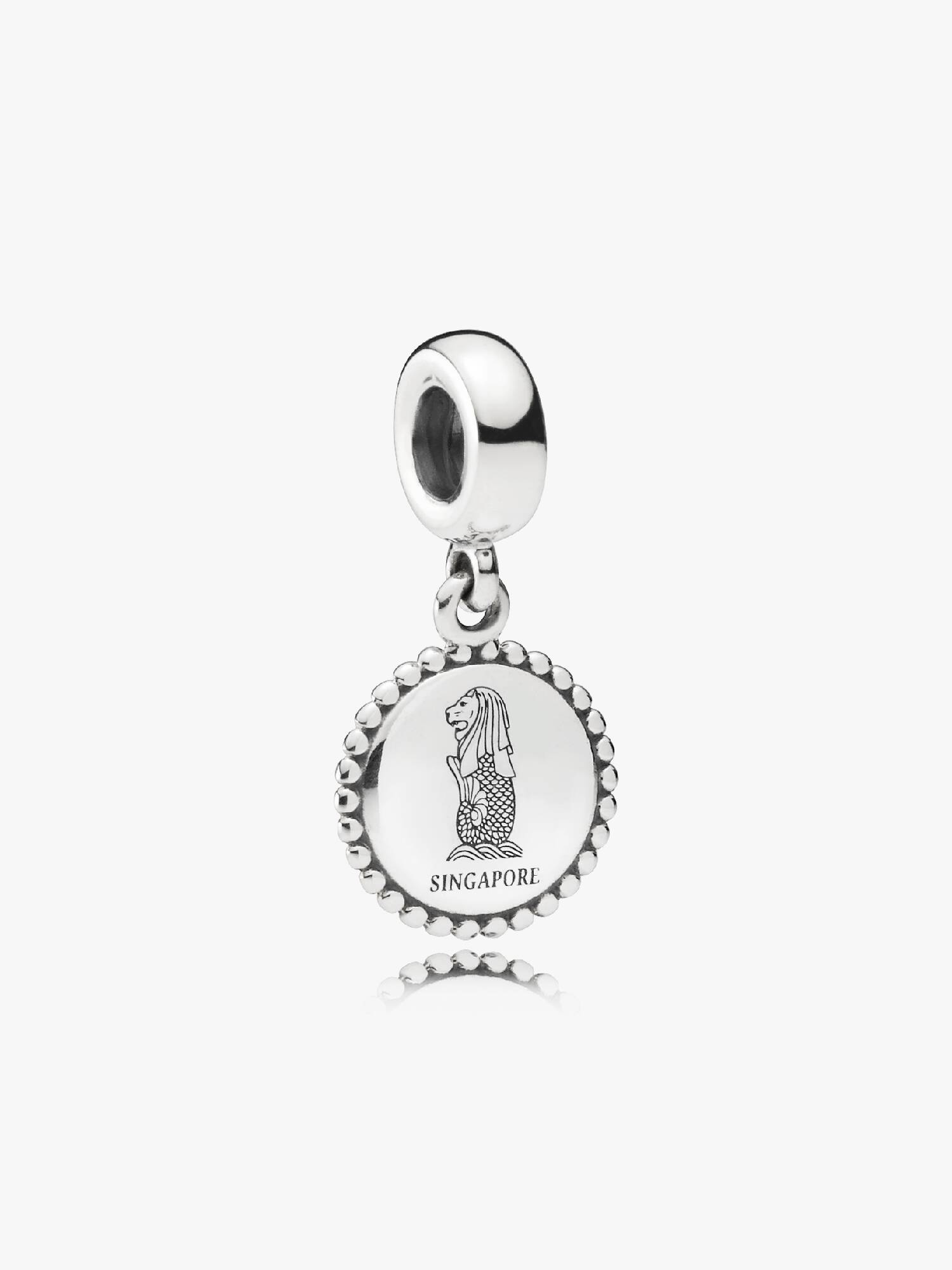 Merlion Silver Dangle Charm