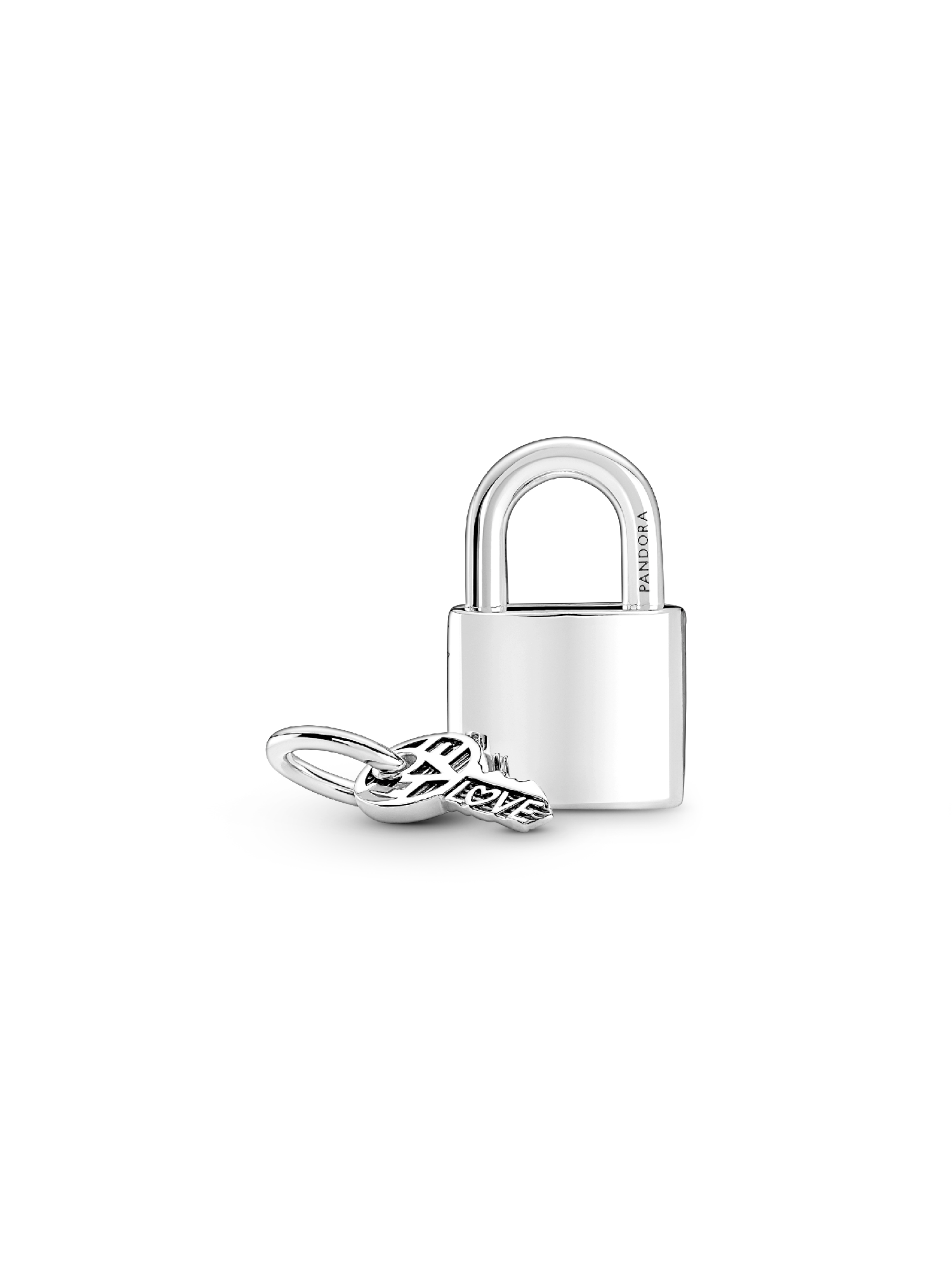 Padlock and Key Dangle Charm | Sterling silver | Pandora SG