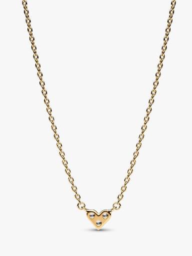 Triple Stone Heart Collier Necklace