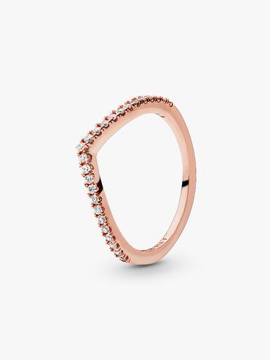 Sparkling Wishbone Ring