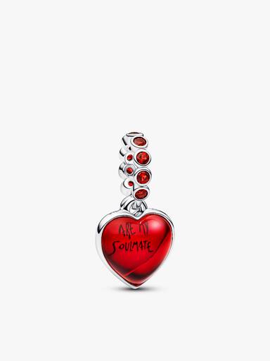 Red Murano Glass Heart Necklace Set