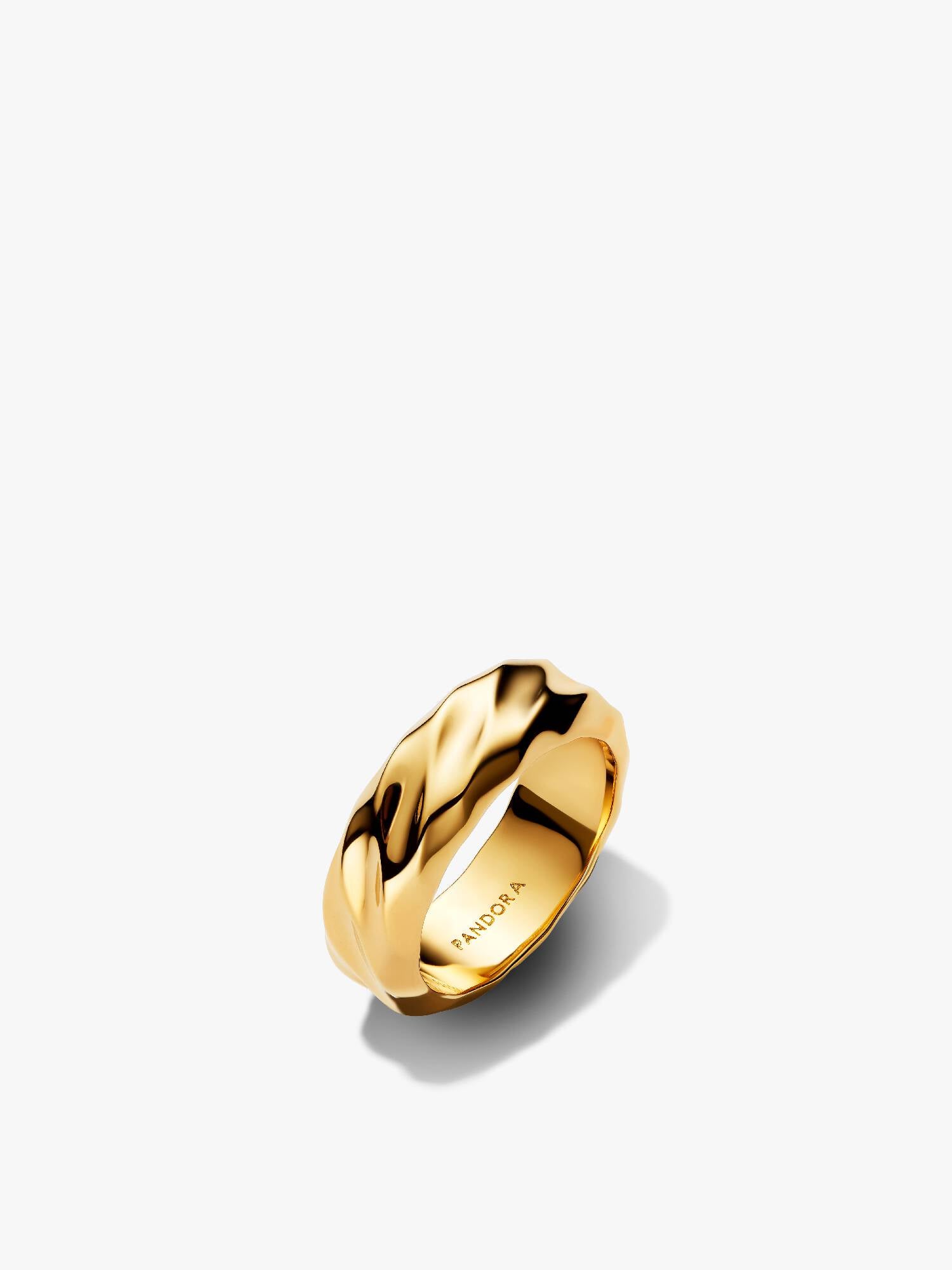 Rippled Wide Band Ring