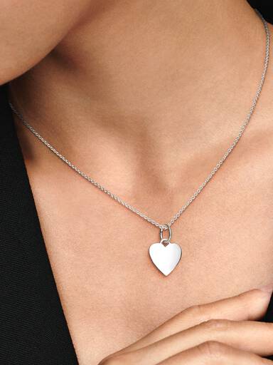 Engravable Heart Tag Pendant