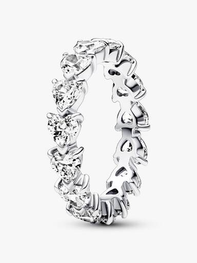 Band of Clear Hearts Ring