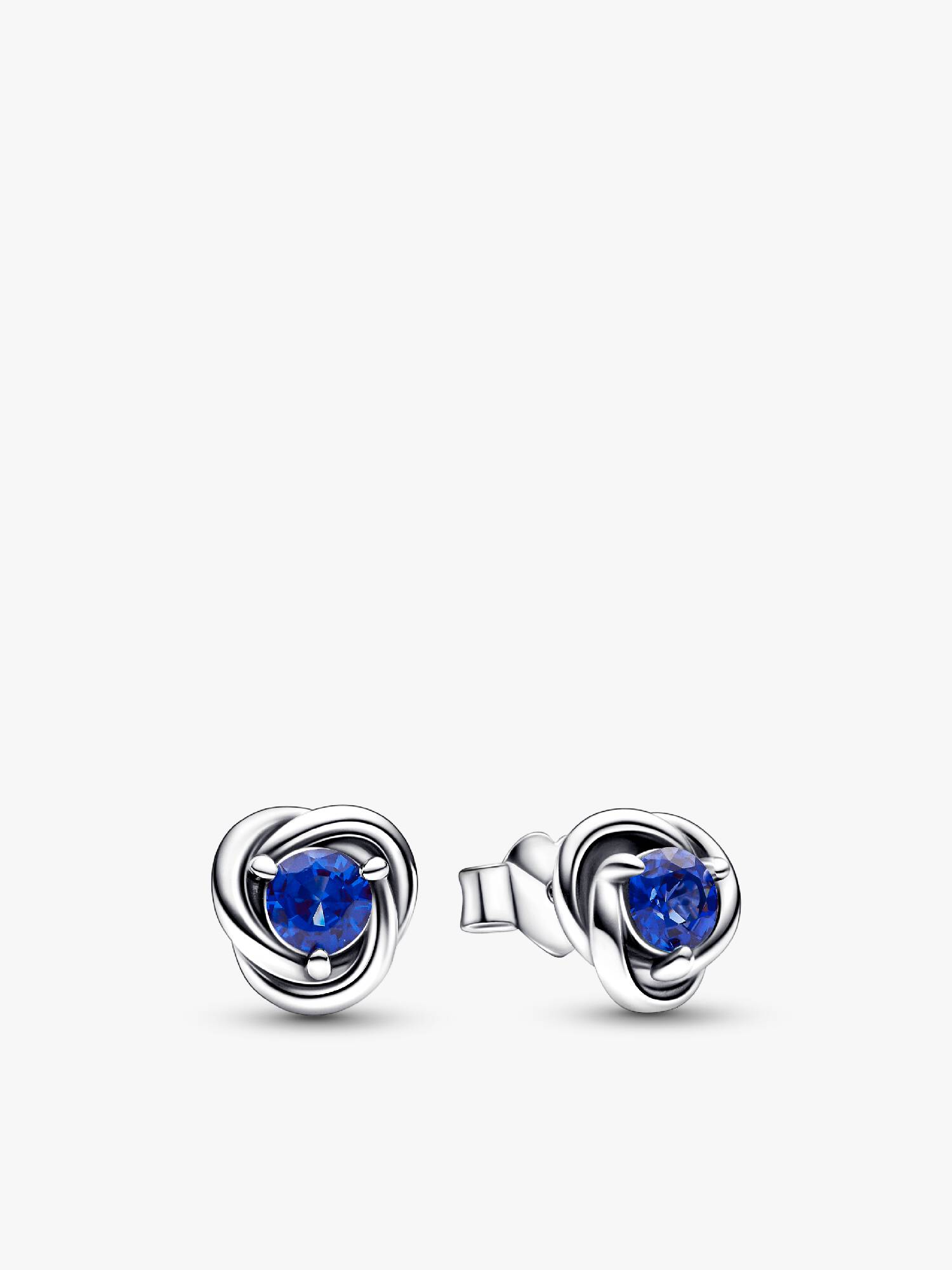 September Crystal Birthstone Eternity Circle Stud Earrings