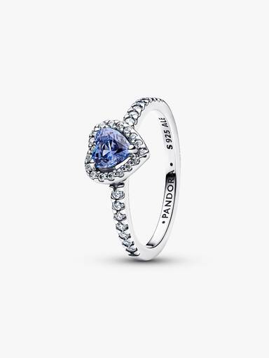Sparkling Elevated Heart Ring