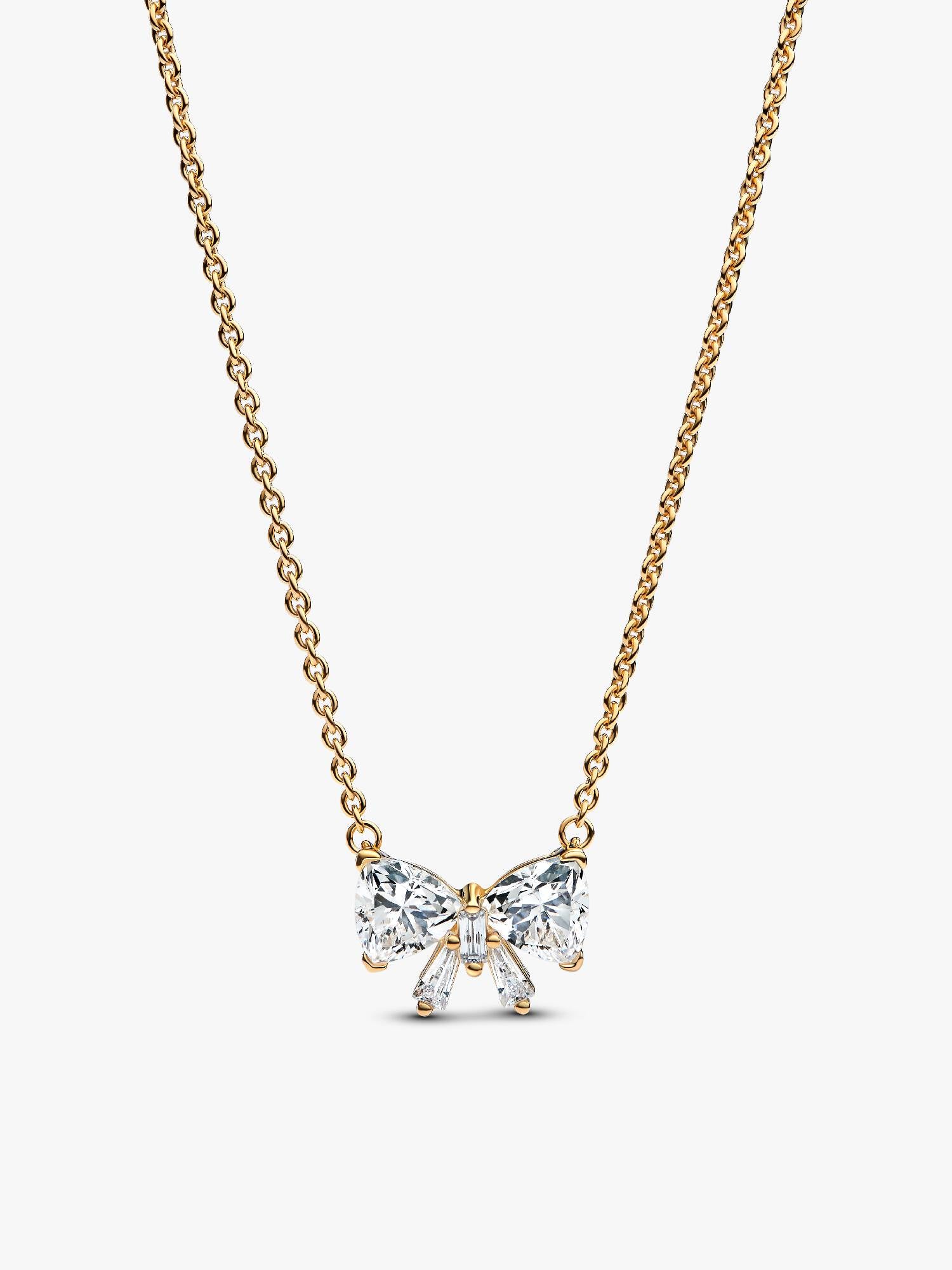 Sparkling Bow Necklace