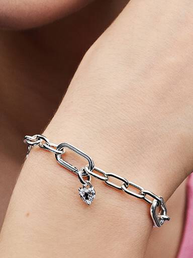 Keyhole Heart Mini Dangle Charm