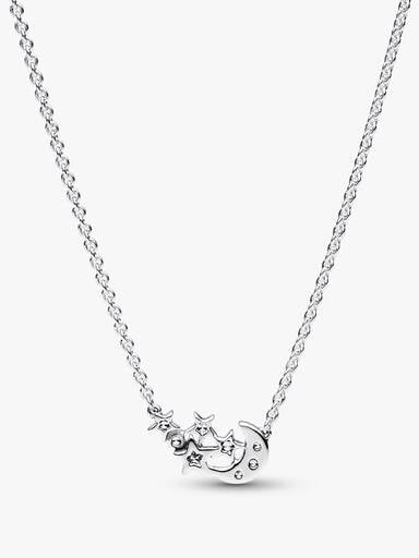 Sparkling Moon & Star Collier Necklace