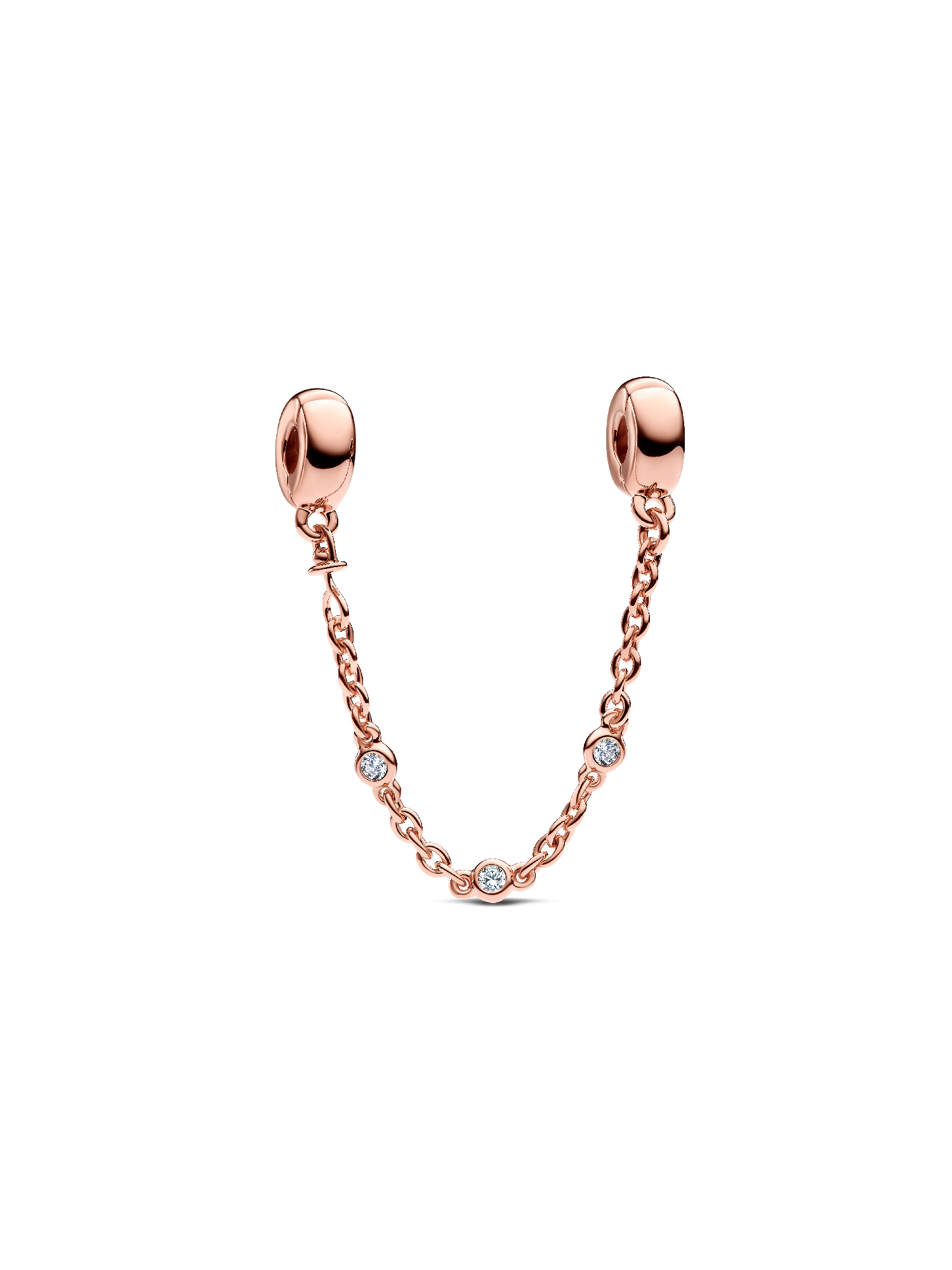 Triple Clear Stone Safety Chain