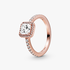 Square Sparkle Halo Ring Square Sparkle Halo Ring