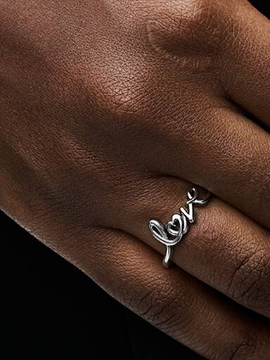 Handwritten Love Ring