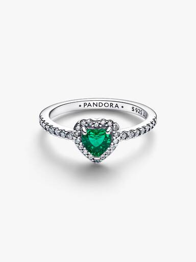 Elevated Royal Green Heart Ring