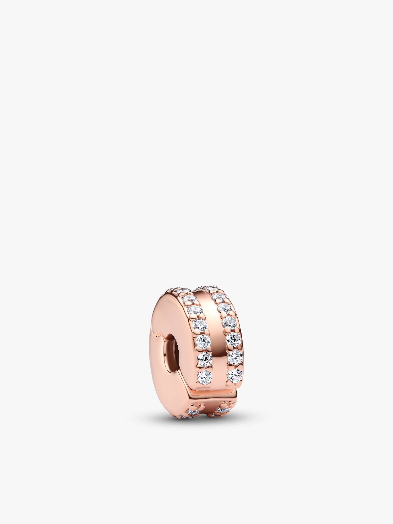 Double Lined Pavé Clip Charm