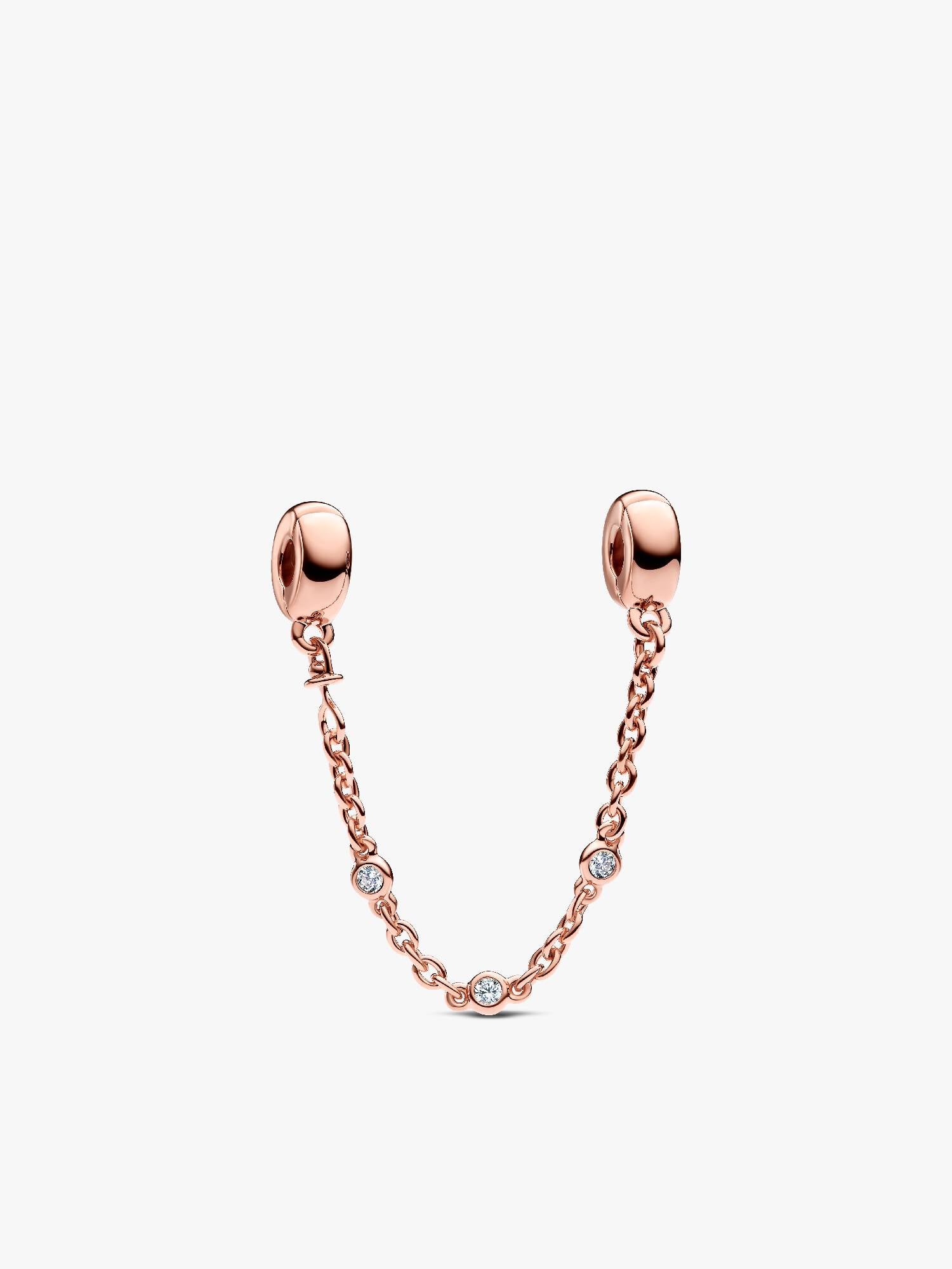 Triple Clear Stone Safety Chain
