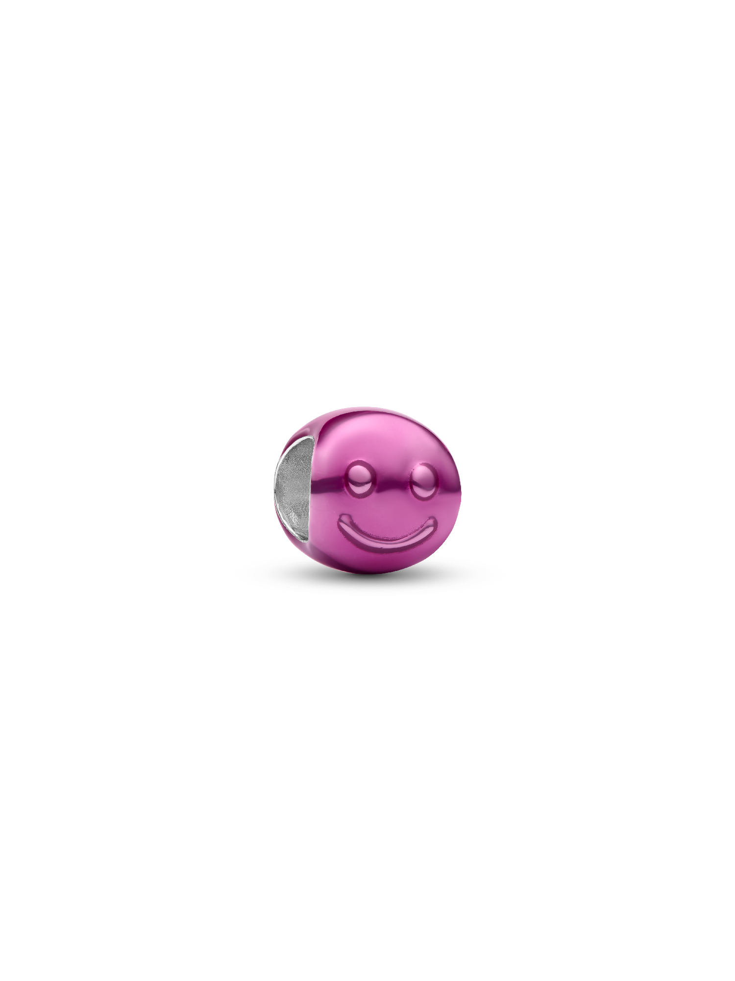 Pink Happy Face Mini Charm