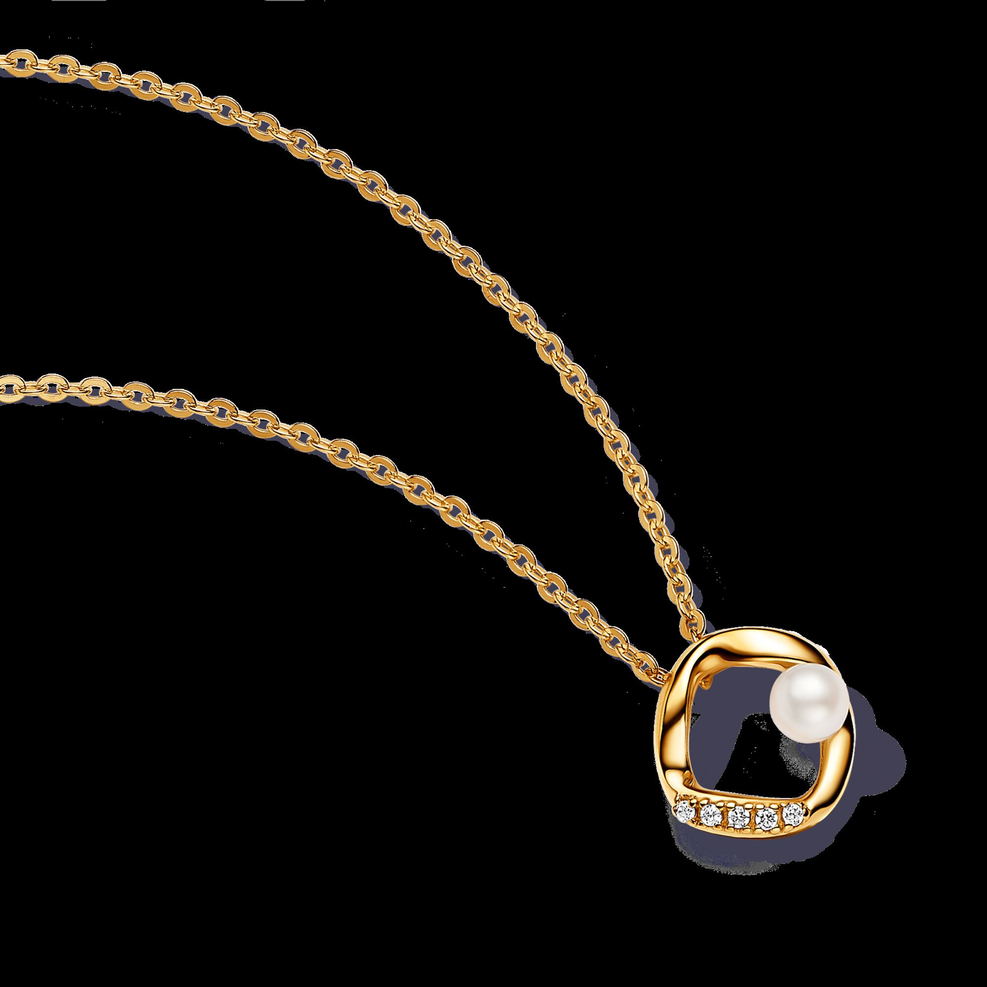 Organically Shaped Pavé Circle & Treated Freshwater Cultured ...