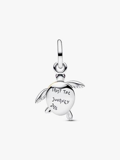 2026 Pink Sea Turtle Lab-grown Diamond Dangle Charm