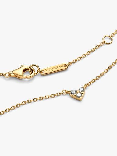 Triple Stone Heart Collier Necklace
