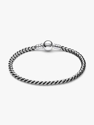 Black Cord Box Chain Bracelet
