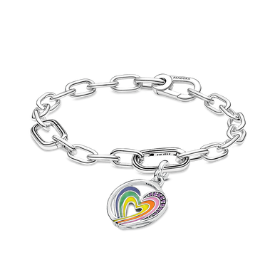 Rainbow Heart Bracelet Styled Set