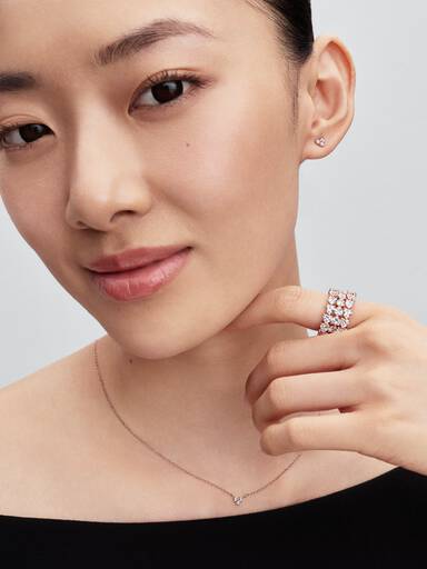 Band of Clear Hearts Ring