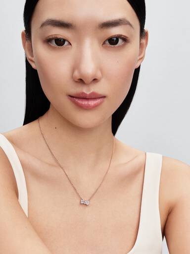 Sparkling Bow Necklace
