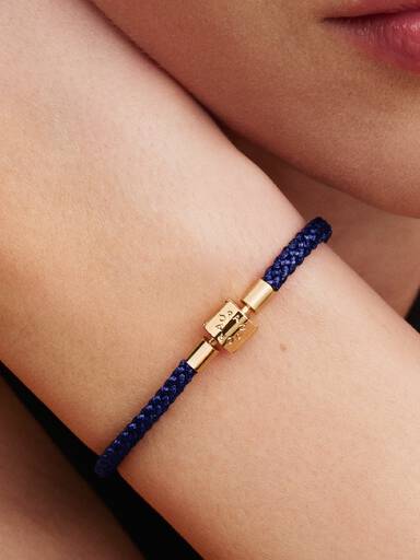 Shimmering Blue Cord Bracelet