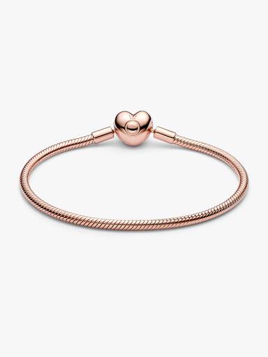 Heart Clasp Snake Chain Bracelet