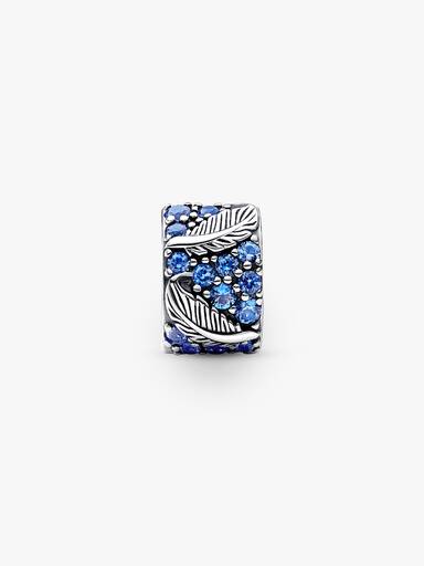 Curved Feather & Pavé Clip Charm