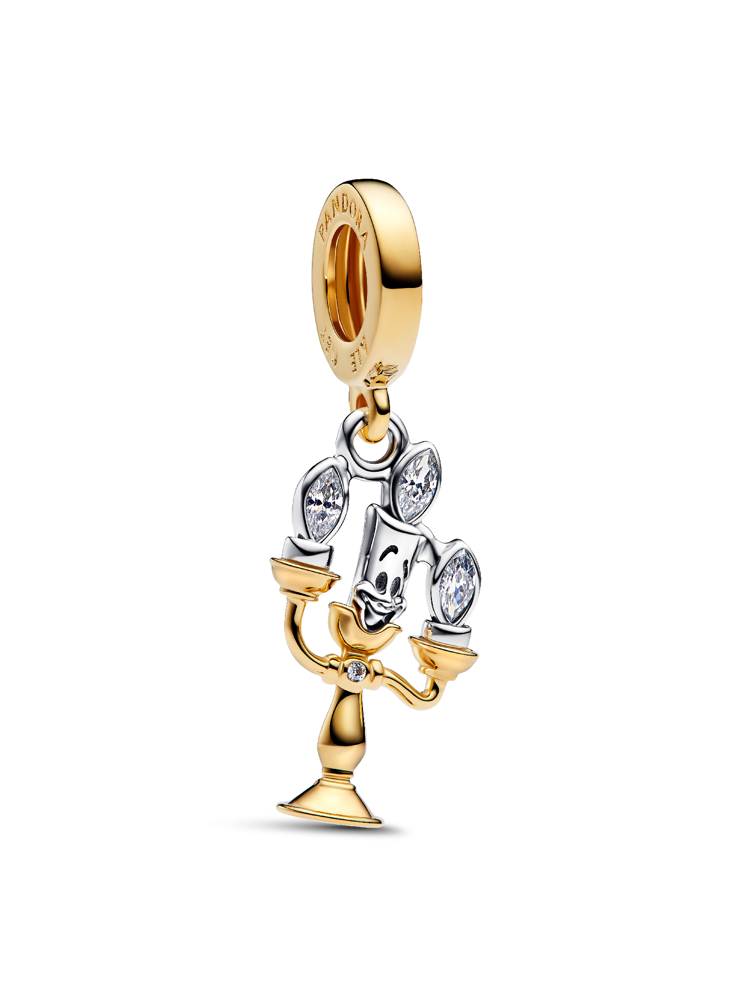 Disney Beauty and the Beast Lumiere Dangle Charm | Two-tone