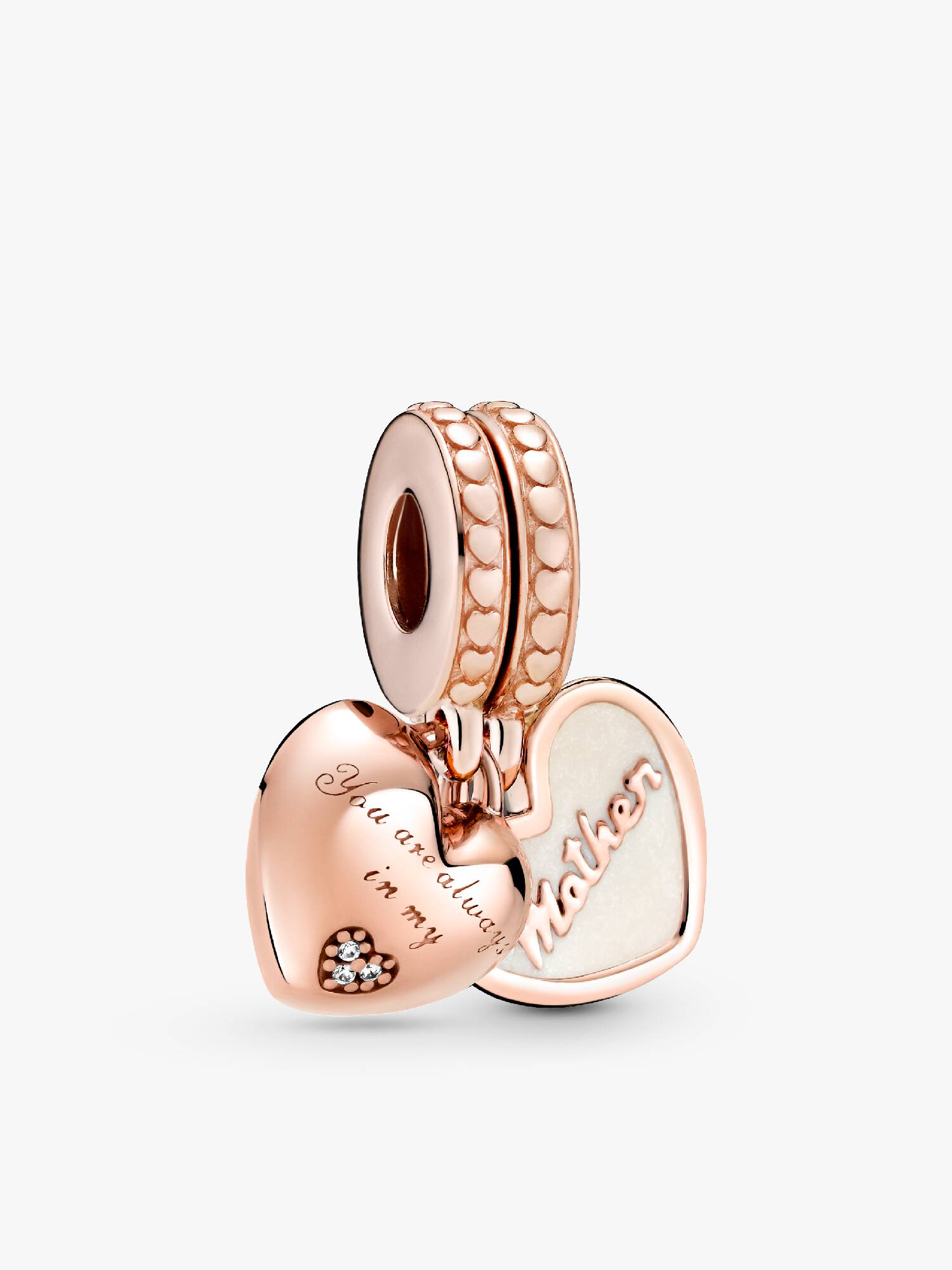 You're Always in My Heart Split Dangle Charm