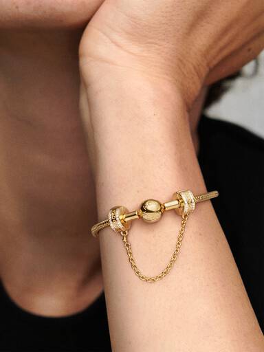 Pandora Logo Safety Chain Clip Charm